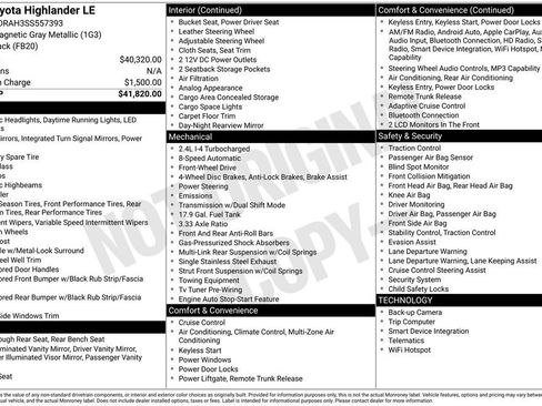 Used 2025 Toyota Highlander LE image 1