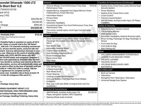 Used 2012 Chevrolet Silverado 1500 LTZ w/ LTZ Plus Package RWD image 1