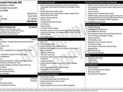 Used 2020 Hyundai Palisade SEL w/ Convenience Package image 16