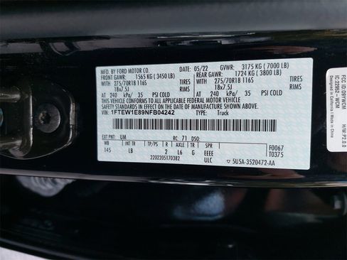 Used 2022 Ford F150 Tremor w/ Equipment Group 401A Mid image 11