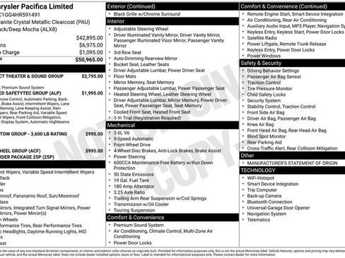 Used 2017 Chrysler Pacifica Limited FWD image 11