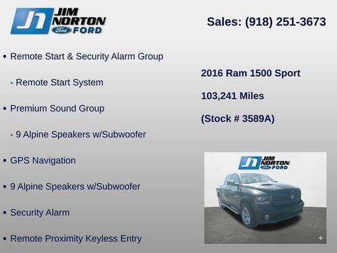 Used 2016 RAM 1500 Sport w/ Convenience Group AWD/4WD image 14