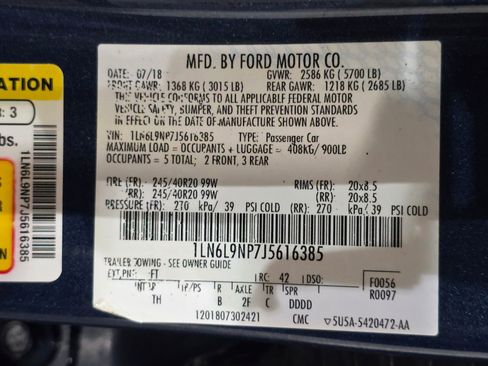 Used 2018 Lincoln Continental Reserve image 63