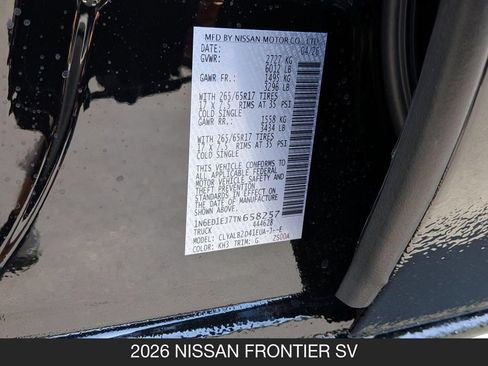 New 2026 Nissan Frontier SV w/ Tow Package RWD image 24