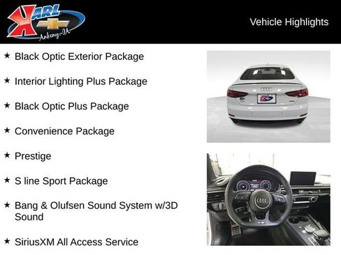 Used 2019 Audi A5 2.0T Prestige w/ Black Optic Plus Package image 2