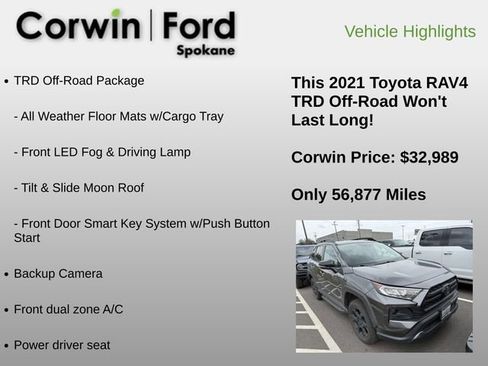Used 2021 Toyota RAV4 TRD Off-Road w/ TRD Off-Road Weather Package AWD/4WD image 6