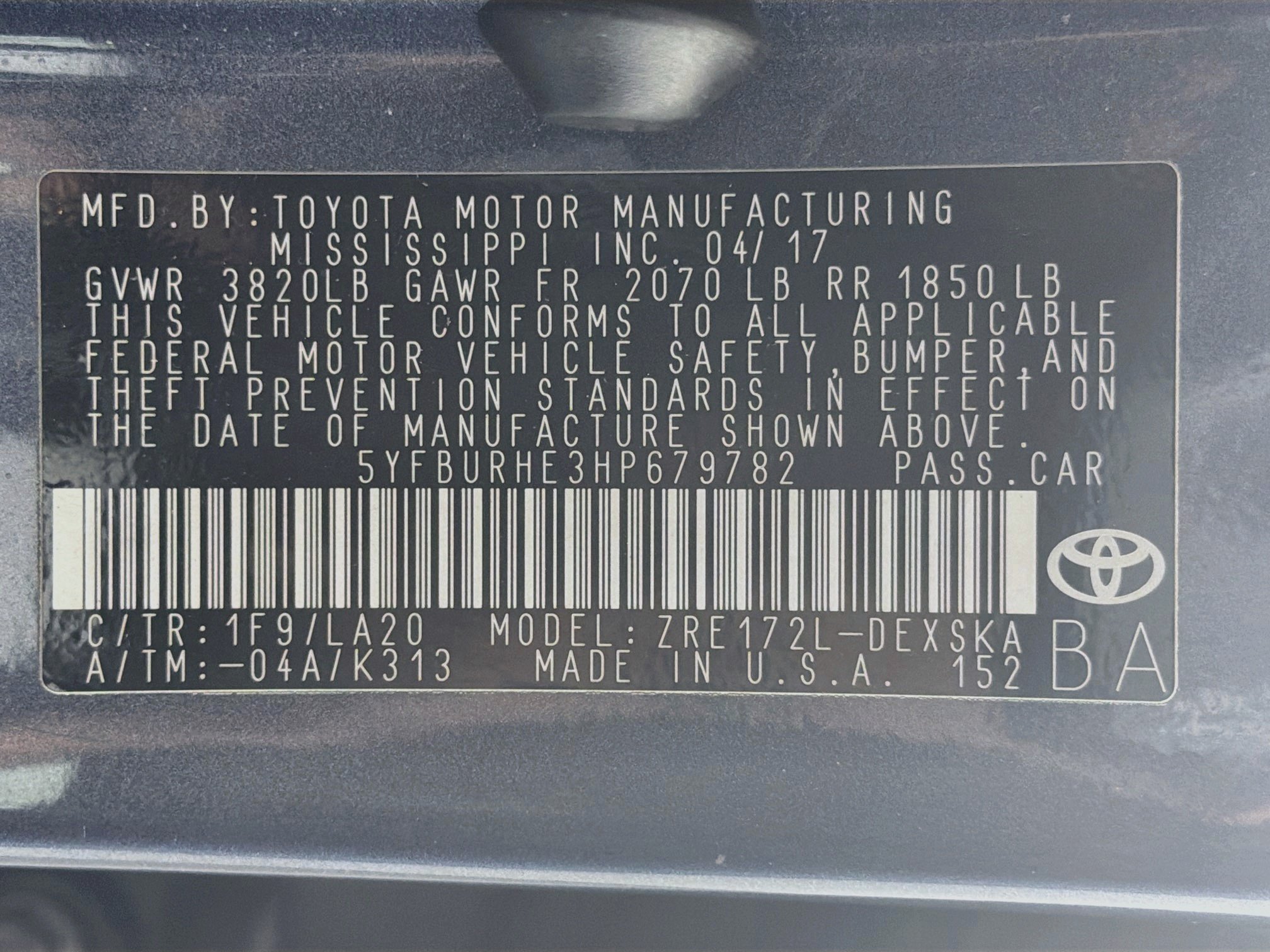 Used 2017 Toyota Corolla XSE w/ Carpet Mat Package (TMS) FWD image 12