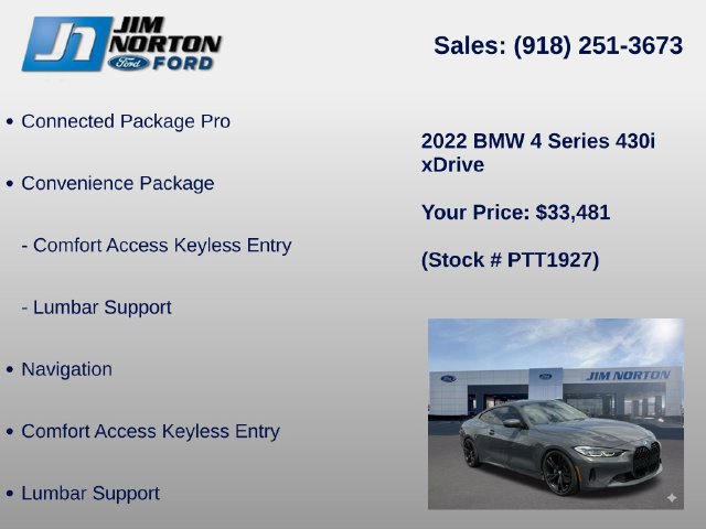 Used 2022 BMW 430i xDrive Coupe w/ Convenience Package AWD/4WD image 8