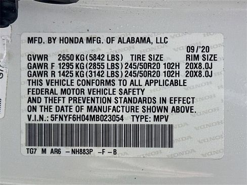 Certified 2021 Honda Pilot Elite image 34