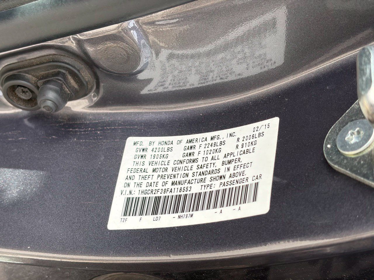 Used 2015 Honda Accord LX image 14