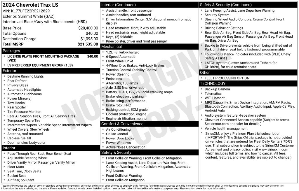 Used 2024 Chevrolet Trax LS FWD image 28
