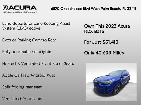 Certified 2023 Acura RDX A-Spec FWD image 14