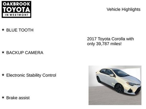 Used 2017 Toyota Corolla SE w/ Carpet Mat Package (TMS) image 7