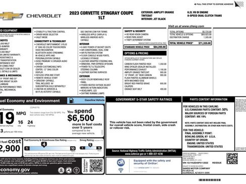 Used 2023 Chevrolet Corvette Stingray Coupe w/ 1LT RWD image 5