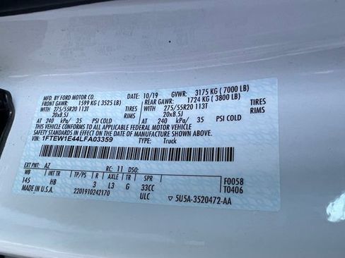 Used 2020 Ford F150 Lariat w/ Equipment Group 502A Luxury image 42