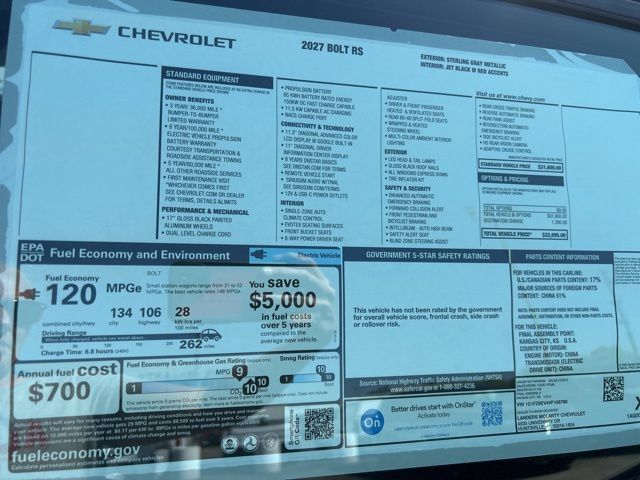 New 2027 Chevrolet Bolt RS FWD image 34