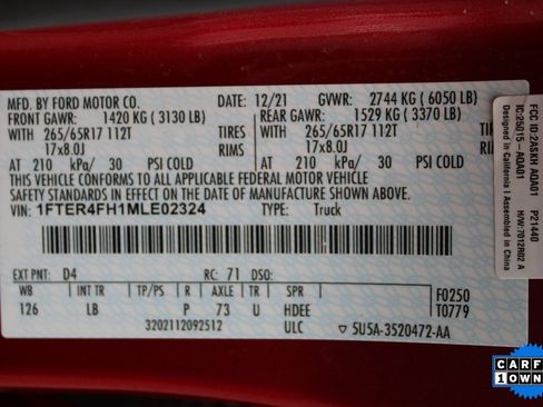 Used 2021 Ford Ranger XLT w/ Equipment Group 301A Mid image 43