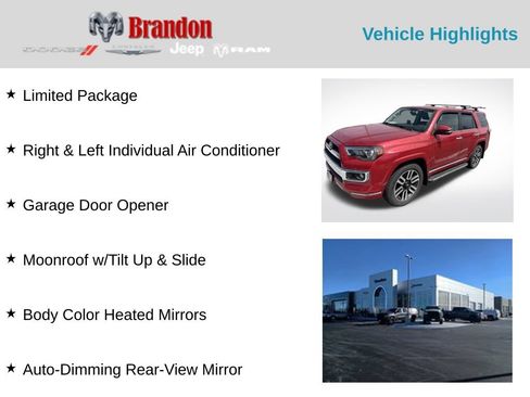Used 2018 Toyota 4Runner Limited AWD/4WD image 2