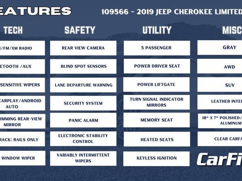 Used 2019 Jeep Cherokee Limited image 33