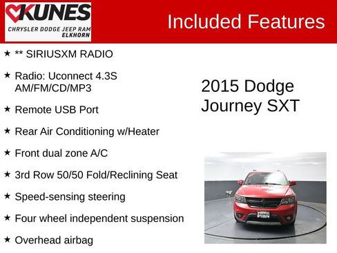 Used 2015 Dodge Journey SXT w/ Flexible Seating Group FWD image 3