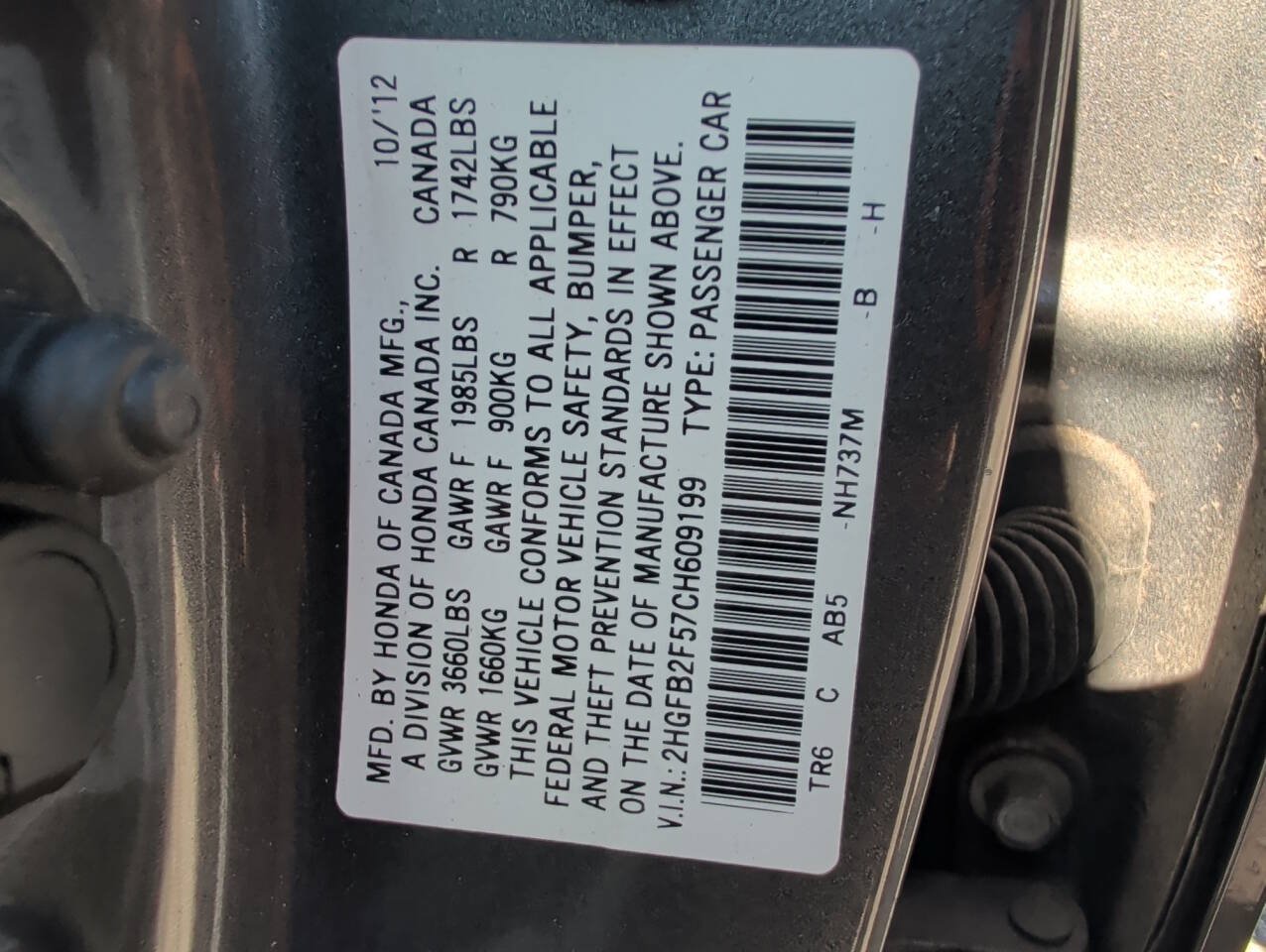 Used 2012 Honda Civic LX image 40