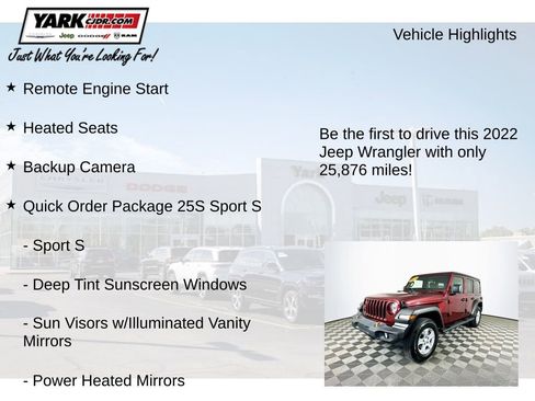 Certified 2022 Jeep Wrangler Unlimited Sport image 13