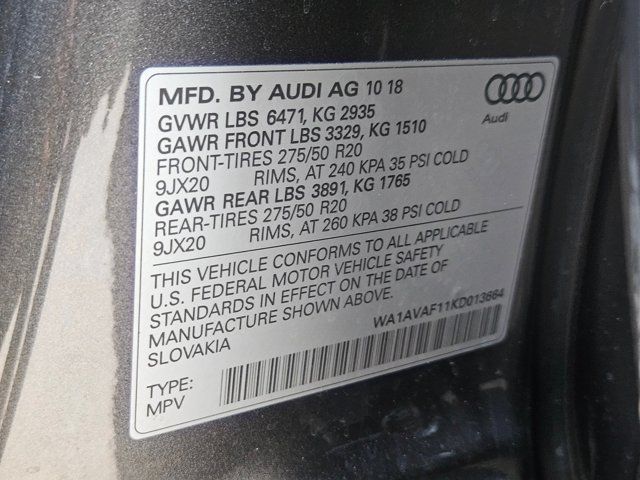 Used 2019 Audi Q8 Premium w/ Convenience Package AWD/4WD image 25
