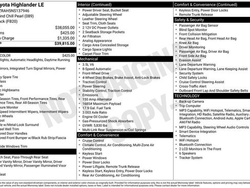 Used 2022 Toyota Highlander LE FWD image 8