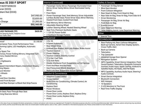 Used 2026 Lexus IS 350 F Sport w/ Technology Package RWD image 5