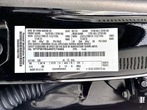 Used 2019 Ford F150 Raptor w/ Equipment Group 802A Luxury image 27