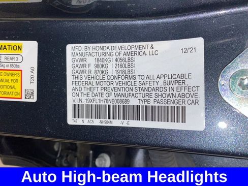 Used 2022 Honda Civic EX-L image 16