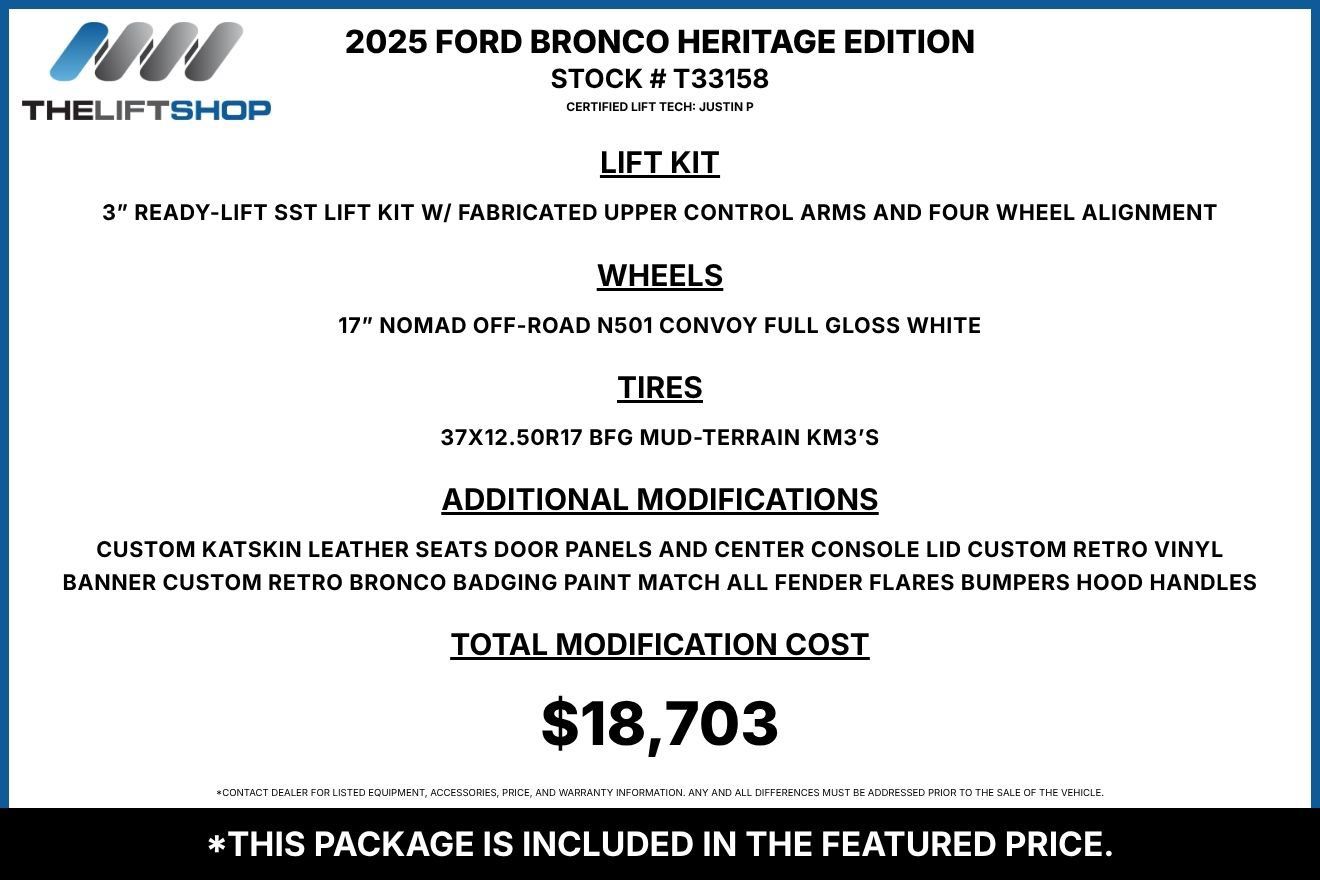 Used 2025 Ford Bronco Heritage Edition AWD/4WD image 2