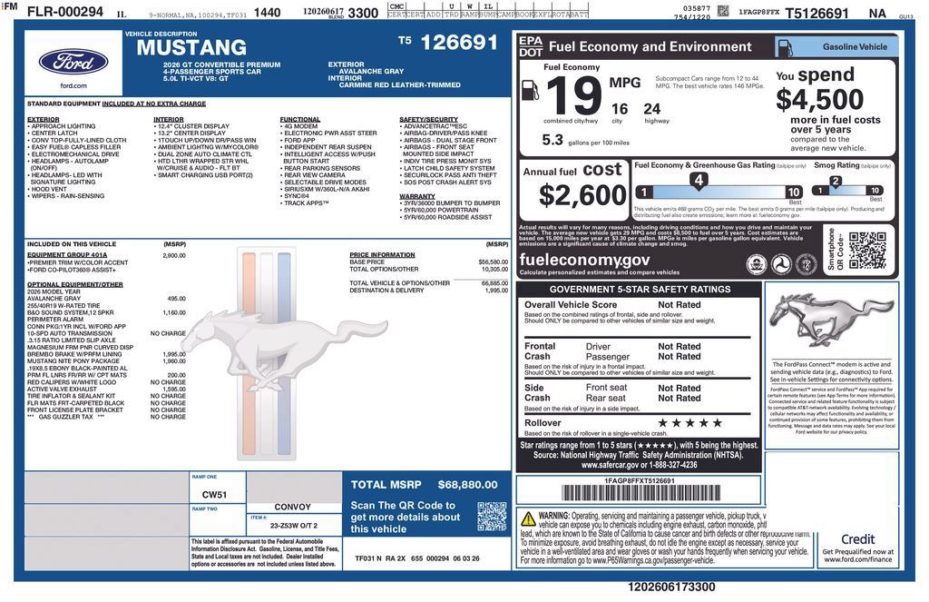 Used 2026 Ford Mustang GT Premium RWD image 1