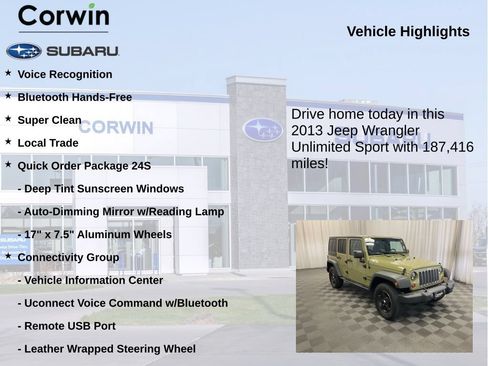Used 2013 Jeep Wrangler Unlimited Sport AWD/4WD image 6