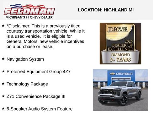 New 2026 Chevrolet Colorado Z71 w/ Technology Package image 3
