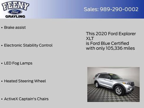 Certified 2020 Ford Explorer XLT w/ Equipment Group 202A AWD/4WD image 12