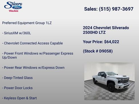 Used 2024 Chevrolet Silverado 2500 LTZ w/ LTZ Convenience Package AWD/4WD image 8