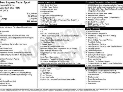 Used 2022 Subaru Impreza 2.0i Sport image 23