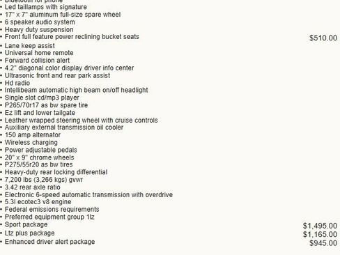 Used 2017 Chevrolet Silverado 1500 LTZ w/ Sport Package image 8