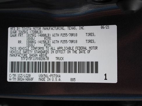 Used 2021 Toyota Tundra SR5 w/ SR5 Leather Package AWD/4WD image 30