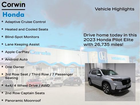 Used 2023 Honda Pilot Elite image 6