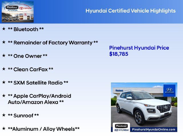 Certified 2025 Hyundai Venue SEL FWD image 19