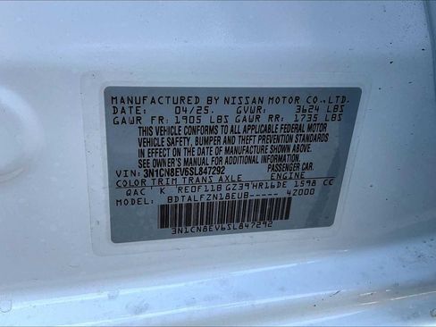 New 2025 Nissan Versa SV w/ Trunk Package image 14