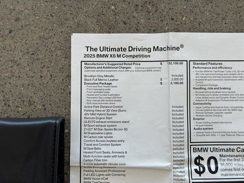 Used 2025 BMW X6 M Competition w/ Executive Package image 40