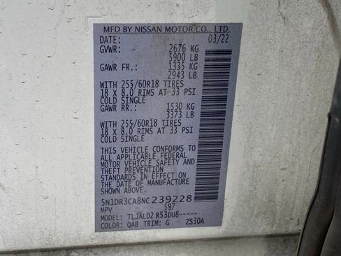 Used 2022 Nissan Pathfinder SL FWD image 20