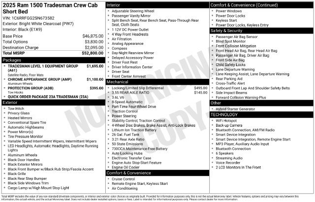 Used 2025 RAM 1500 Tradesman AWD/4WD image 24