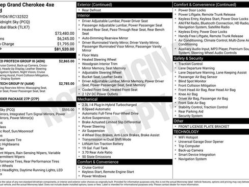 New 2024 Jeep Grand Cherokee Overland w/ Advanced Protech Group III AWD/4WD image 6