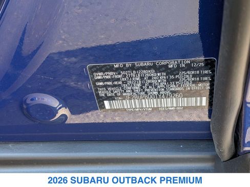 New 2026 Subaru Outback Premium AWD/4WD image 29