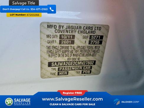 Used 2012 Jaguar XJ L Supercharged image 2