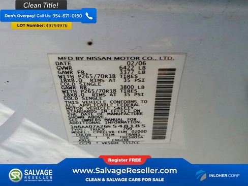 Used 2006 Nissan Titan LE RWD image 16